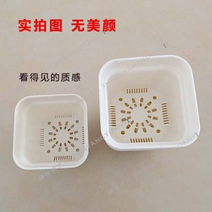 Pot de fleurs carré en résine Sheng Yang avec trou de drainage pour plantes d'intérieur, utilisation sur bureau - Product Image 4
