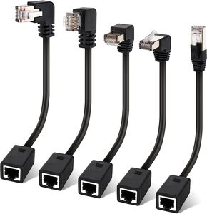 Cable coaxial de red Gigabit de fábrica Cat5e Cat6 Audio Video Rj45 Ethernet 90 grados hacia abajo ángulo recto Aplicación Informática - Product Image 5