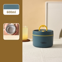 Boîte à lunch de haute qualité à un seul niveau, ensemble de boîtes à lunch en acier inoxydable, boîte à lunch thermique empilable ronde, boîte à lunch sous vide