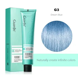 Tintura per capelli all'ingrosso organica non irritante semi permanente non irritante del salone cambiante di colore blu di sogno G3