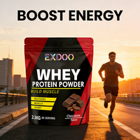 Vente Flash : Poudre de Protéine de Lactosérum Dorée Double Richesse Chocolat, Gainer de Masse Musculaire, Complément Sportif pour Adultes 50g+