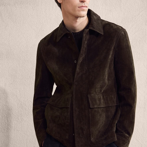 Zipper Closure Streetwear Style Leather <b>Jacket</b> High Selling Long Sleeved Premium Quality Made <b>Men</b> <b>Suede</b> Leather <b>Jacket</b> - Product Image 6
