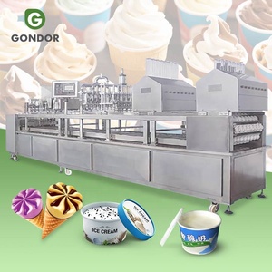 Remplissage rotatif 2 en 1 de yaourt de tasse Machine automatique de capsulage et de joint de l'eau potable de yaourt de gelée de crème glacée - Product Image 1