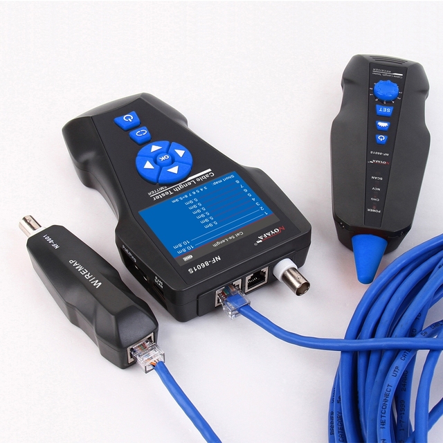 Noyafa Bnc Tester Cable Finder Lcd Screen Voltage Detecting Function Cable Length Tester