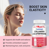 Gommes de collagène L-glutathion OEM pour la santé de la peau, soutien antioxydant, cheveux, ongles, articulations