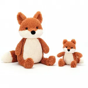OEM ODM Custom Plush Doll Arctic Fox Cartoon Cute Soft Weighted Stuffed Animal Plush Fox Toys Plushies