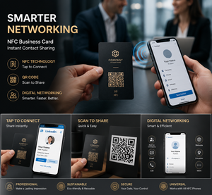 บัตรธุรกิจ NFC แบบกำหนดเองพร้อมคิวอาร์โค้ดสำหรับการสร้างเครือข่ายองค์กรและการแชร์ข้อมูลดิจิทัล - Product Image 3
