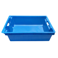 Boîte en plastique robuste Boîte de déménagement pour fruits et légumes de qualité alimentaire Boîte de rangement empilable et emboîtable en plastique