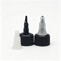 Bouchon distributeur à visser en plastique de 24 mm pour bouteilles, avec bec verseur pour huile capillaire, type OEM/ODM, 24/410