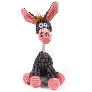 Fabricants vendant des produits pour animaux de compagnie, jouet en peluche pour chien écologique et couineur avec corde, motif de dessin animé, utilisation en intérieur - Product Image 1
