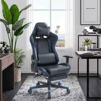 Chaise de jeu pivotante pliable et confortable RJ-8606 avec repose-pieds pour les joueurs
