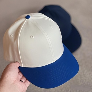 Hot Vietnam-Made Chic Cotton 3D Bordado Side Custom New F Logo Snapback Gorra de béisbol 6 Panel Men's Plain Blue Headwear Hat - Product Image 1