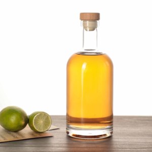 <span class=keywords><strong>Botella</strong></span> de Vidrio Clásica Vacía para Tequila Cointreau, Contenedor Redondo de 700 ml para Absint, Ginebra, Licor, Vodka, con Tapón de Polímero - Product Image 1