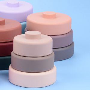 Đồ Chơi Xếp Hình Tròn Bằng <span class=keywords><strong>Silicon</strong></span> Mới Khối Xây Dựng Cầu Vồng Sáng Tạo Giáo Dục Tháp Cấp Thực Phẩm Không Chứa BPA Trẻ Em Nhiều Màu Sắc - Product Image 3