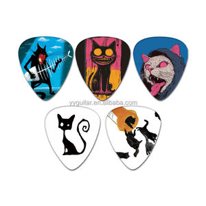 5 Stuks/set Spot Verkoop Celluloid Gitaar Plectrums 1.2Mm Grappige Kat Stijl Kleurendruk Groothandel Gitaar Pick Met Logo Custom - Product Image 4