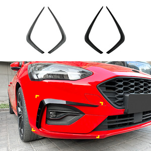 Autocollant de pare-brise avant Ford Focus St Line 2019 2022, texture en fibre de carbone noir piano, modification extérieure - Product Image 5