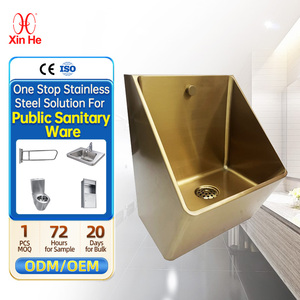 Hiện đại phong cách mới vuông Toilette tường treo vàng thép không gỉ BồN TiểU cho phòng tắm - Product Image 1