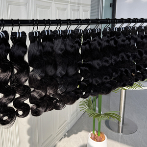 <b>Body</b> <b>Wave</b> Virgin Human Hair Bundles Soft Full Texture Cuticle Aligned Shiny Smooth Vietnam Style Natural Color Machine Hair - Product Image 5