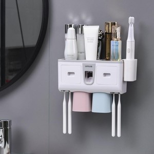 Family <span class=keywords><strong>oral</strong></span> <span class=keywords><strong>b</strong></span> baño cepillado agua lavado dientes limpiador 3 tazas dispensador automático de pasta de dientes con <span class=keywords><strong>soporte</strong></span> para cepillo de dientes - Product Image 5