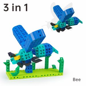 Juego de bloques de construcción de la serie de insectos personalizados PUNGROW, abeja, Libélula, escorpión, bloques de plástico, montaje Natural, regalo educativo para niños - Product Image 3