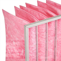Système de filtration HVAC éco-responsable sur mesure, nouveau, avec filtre à poche en polyester pour la protection contre les germes, collecteur de poussière et purificateur d'air