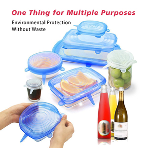 Factory OEM&ODM 6 /12pcs Reusable Silicone Stretch Lids <b>Kitchen</b> Food Storage <b>Wraps</b> Storage Lids Cover - Product Image 2