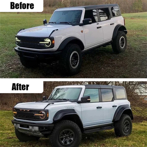 Grille <span class=keywords><strong>Raptor</strong></span> en ABS de haute qualité et durable à trois sections pour <span class=keywords><strong>Ford</strong></span> Bronco <span class=keywords><strong>2</strong></span>/4 <span class=keywords><strong>portes</strong></span> 2021 2022 2023 - Product Image 3