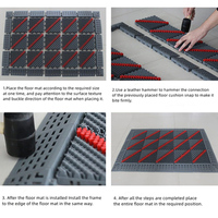 Tapis de porte brosse anti-poussière, anti-sable, antidérapant, en PVC, grille de drainage modulaire, carrelage de sol, interverrouillage, entrée, extérieur, commercial