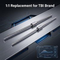 Vis à billes en acier CNC haute vitesse GS avec roulement à billes C7 de précision SFU1604 Gcr15, filetage fraisé, longueur 100 mm, garantie 1 an