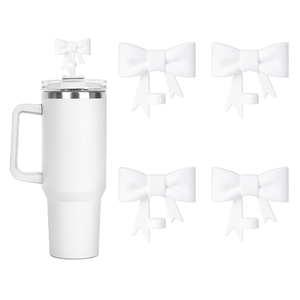 10Mm Tùy Chỉnh 3D Lớn Bowknot Uống Rơm Bìa Lời Khuyên Charms 30/40 Oz Cốc Cốc Phụ Kiện Quà Tặng Tái Sử Dụng Bow Rơm Topper - Product Image 2