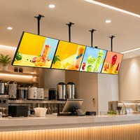 Boîte lumineuse LED personnalisée ultra-mince pour menu TV, panneau rétroéclairé pour affichage publicitaire de restaurants, salons de thé et fast-foods