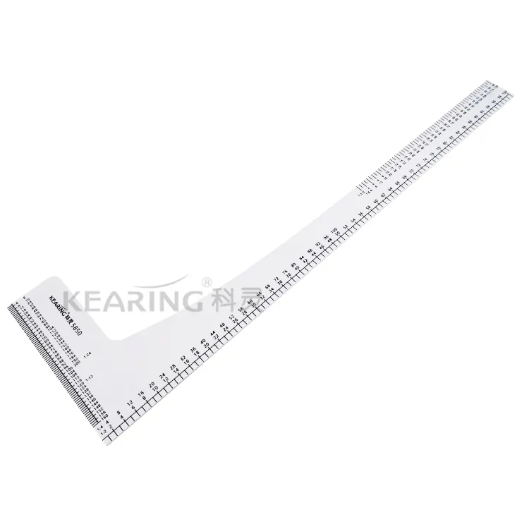 RL023034 'Sewing Machine' White Plastic Ruler 