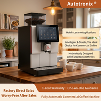 Cafetera Automática Profesional con Pantalla Táctil Inteligente y Función de Verter para Uso Comercial en Hoteles y Cafeterías