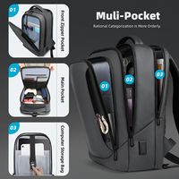 Sac à dos pour ordinateur portable HEROIC KNIGHT Oem Odm 15,6 pouces, sac à dos antivol avec port USB, sac à dos extensible, sac de voyage imperméable pour affaires