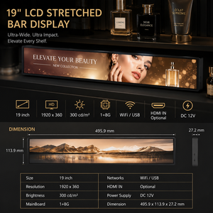 Écran d'affichage numérique LCD à profil mince et extensible avec un large angle de vision pour supermarchés, restaurants, transport - Product Image 2