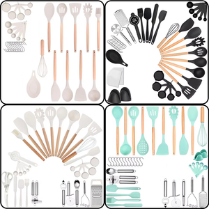 <strong>Kitchen</strong> Cooking Set Kitchenware Silicone Cooking Utensils Food Grade Silicone Fruit Knife Chef Knife Combination Set - Product Image 6