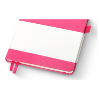 Design personnalisé impression à la demande Journal d'écriture rose laitier couverture en PU Portable couverture en cuir rigide pour les cadeaux