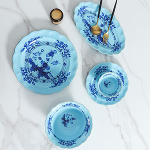 Vajilla de Porcelana de Cerámica Esmaltada con Diseño Floral Europeo para Uso en el Hogar, Hoteles y Restaurantes, Apta para Lavavajillas y Resistente al Calor - Product Image 6