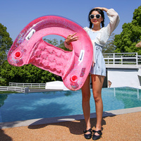 Vente en gros de nouveaux flotteurs de piscine à paillettes, chaise flottante pour adultes, chaise gonflable pour piscine