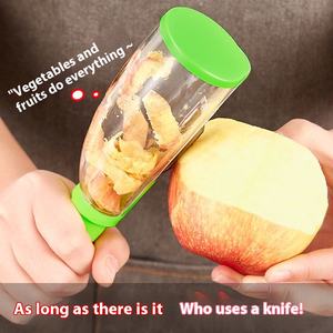 Suporte Para Descascador Manual de Aço Inoxidável, Armazenamento Doméstico Conveniente e Seguro em Plástico PP Para Descascar Maçãs - Product Image 3