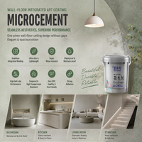 Revêtement de microciment écologique Plancher en micro ciment blanc à bas prix pour la construction de maisons