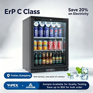 Mini <span class=keywords><strong>Nevera</strong></span> Exhibidora de Bebidas Energéticas y <span class=keywords><strong>Cerveza</strong></span> APEX con Puerta de Vidrio - Product Image 1