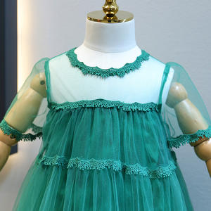 Nouvelle Robe d'été Premium pour Fille, Style Western, en Tissu Filet Vert Menthe, Conçue par des Designers, Fabriquée au Bangladesh, Achetez auprès d'un Fournisseur Chinois - Product Image 2