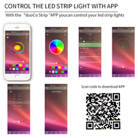 Ruban LED intelligent DIY 5050 RGB pour contrôleur d'application, bande lumineuse USB 5V, rétroéclairage TV, IP65 PVC 1M-4M