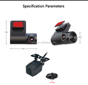 Cámara para Coche de Doble Lente FHD1080P 350 °   Cámara Trasera Giratoria 720P, Asistente de Conducción ADAS, Visión Nocturna, Caja Negra, Control por <span class=keywords><strong>APK</strong></span> de Fábrica - Product Image 4