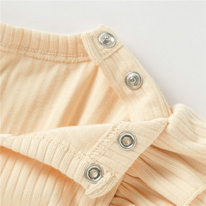 Monos de Manga Larga de Algodón Orgánico con Volantes para Bebés Niñas, Monos Cortos de Manga Corta para Bebés - Product Image 5