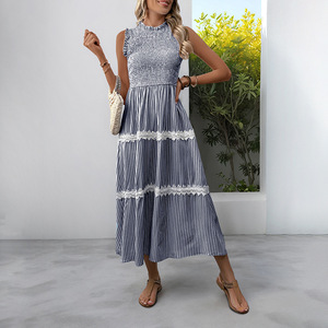 Nuovo Arrivo Estivo Stile Casual Dolce Europeo-Americano da Donna, Antistatico, a Vita Alta, con Volant in Pizzo - Product Image 3