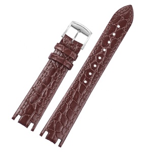 <span class=keywords><strong>Correa</strong></span> de <span class=keywords><strong>reloj</strong></span> de cuero genuino de lujo de 16 mm y 18 mm con patrón de cocodrilo suave para relojes <span class=keywords><strong>Longines</strong></span> Primaluna. - Product Image 4