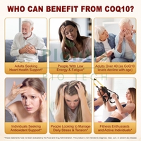 Capsules de coenzyme Q10 et d'huile de poisson, complément nutritionnel premium pour adultes