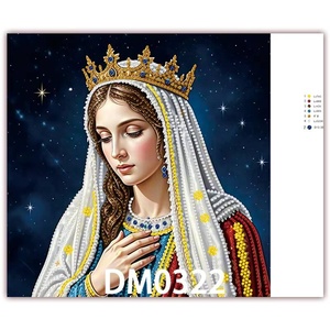 XIXI DIY Peinture Décorative pour Adultes 30x30 en Acrylique Effet Diamant Forme Irrégulière, Sujets Animaux Peints à la Main - Product Image 5